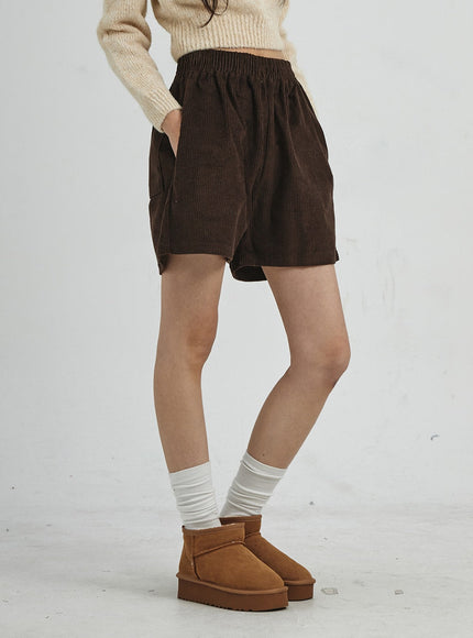 Corduroy Wide Shorts CD07
