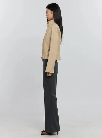 Biker Faux-Leather Jacket IS516