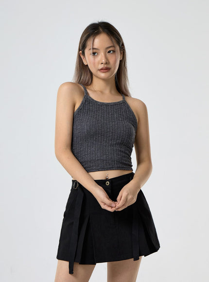 Ribbed Halter Neck Sleeveless Top CG25