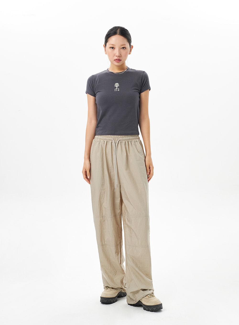 Nylon Wide Pants CU316