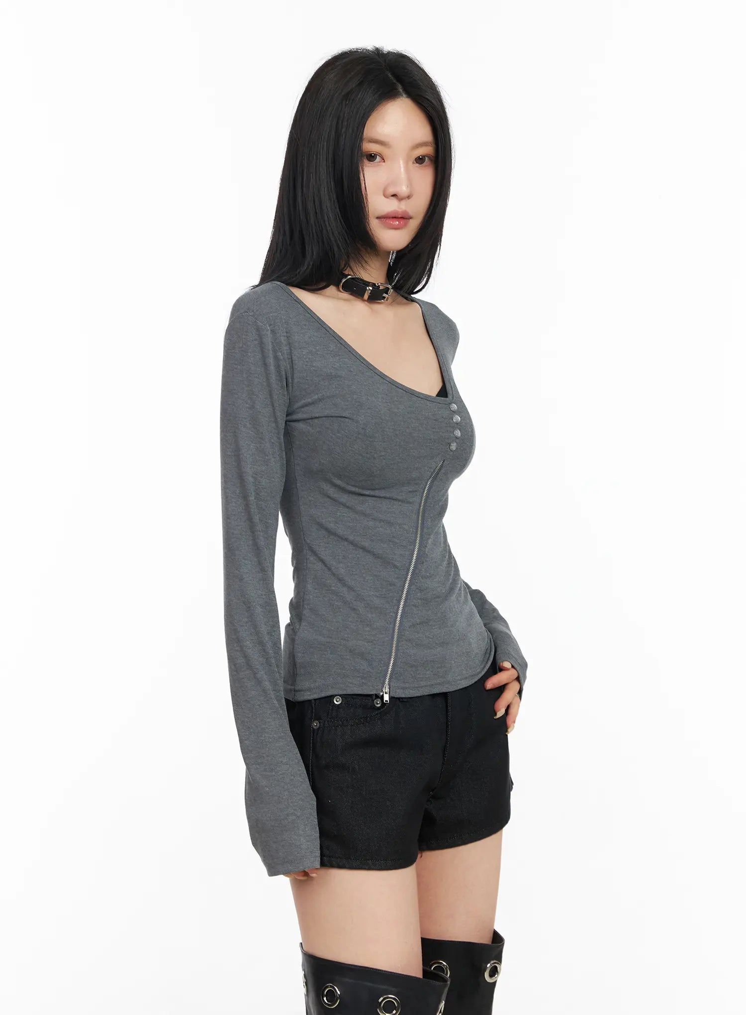 asymmetrical-zip-long-sleeve-shirt-cm517