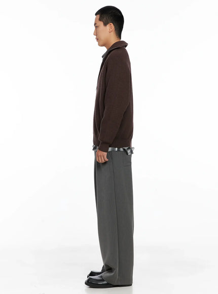Men's Pintuck Wide-Leg Trousers IS502