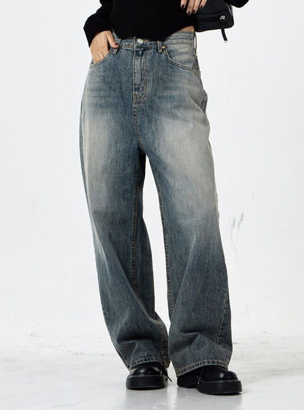 Wide Washed Jeans CS06