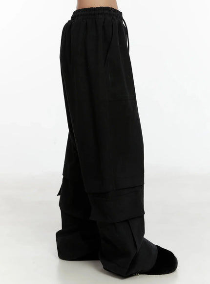 Baggy Drawstring Cargo Pants ID525