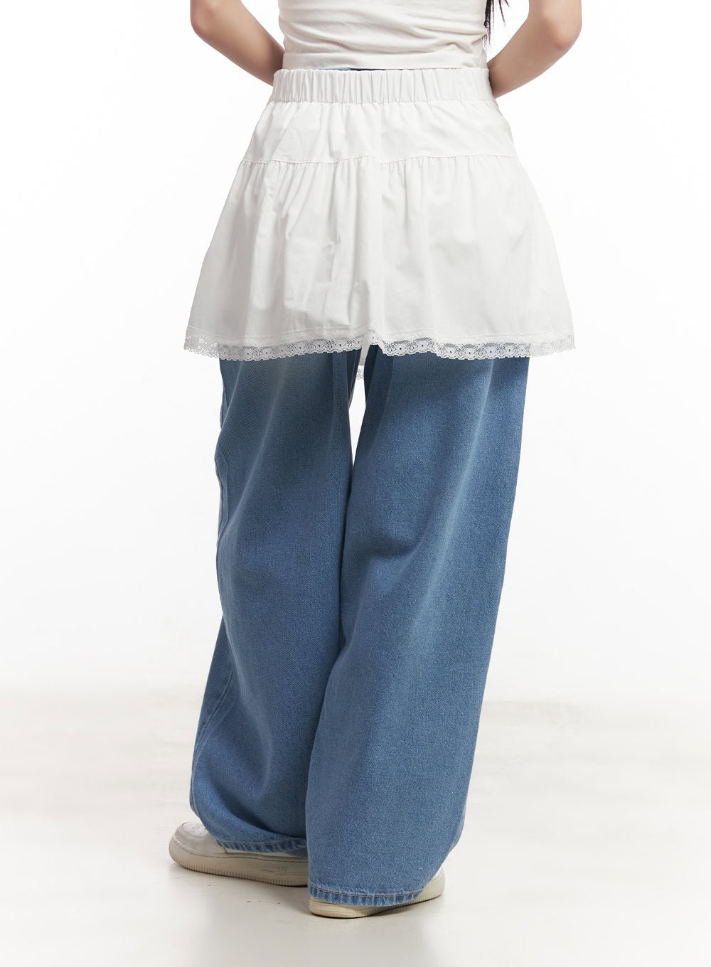 shirred-lace-mini-skirt-cm531