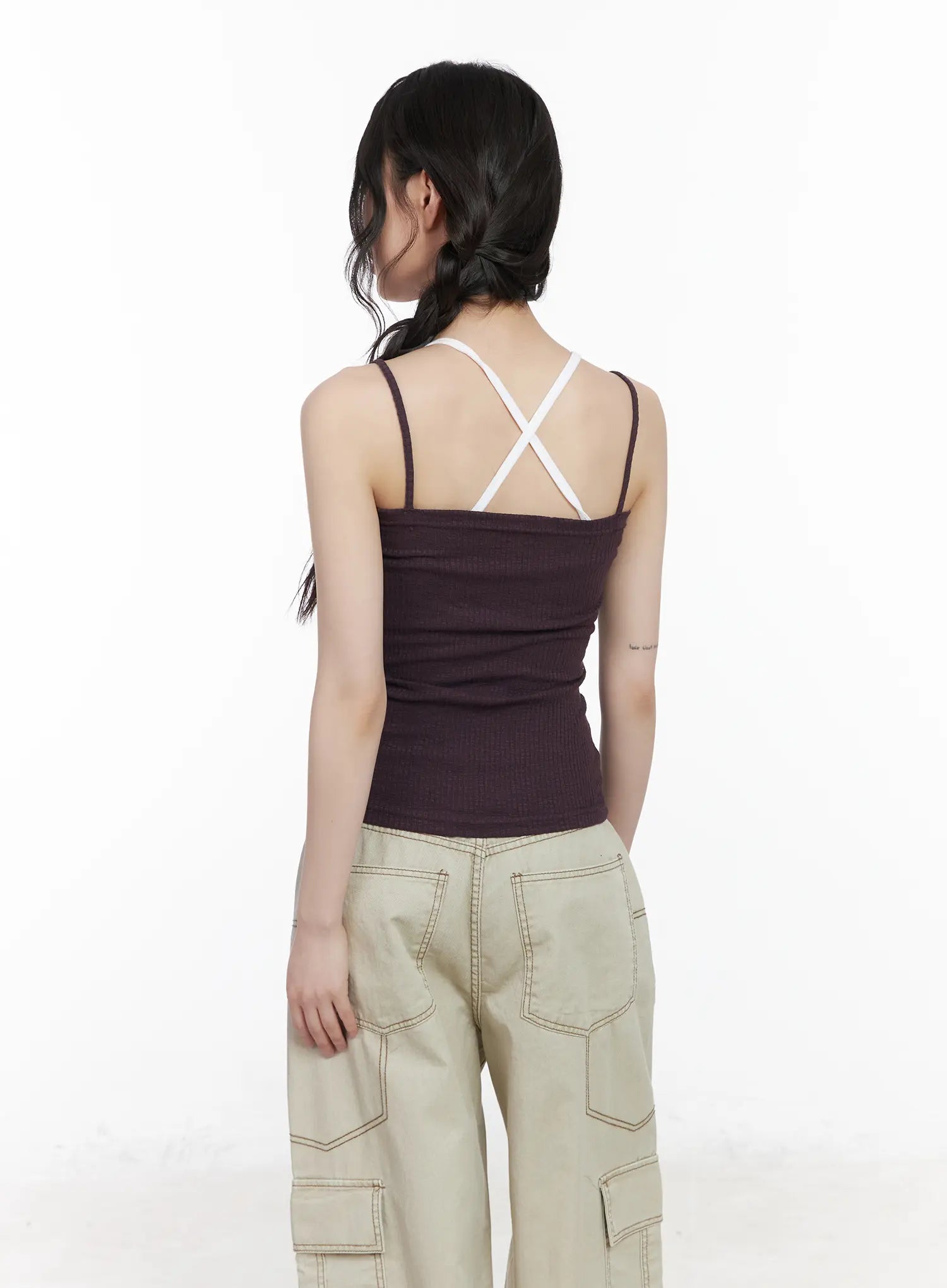 Ribbed Buttoned Tank Top CM526