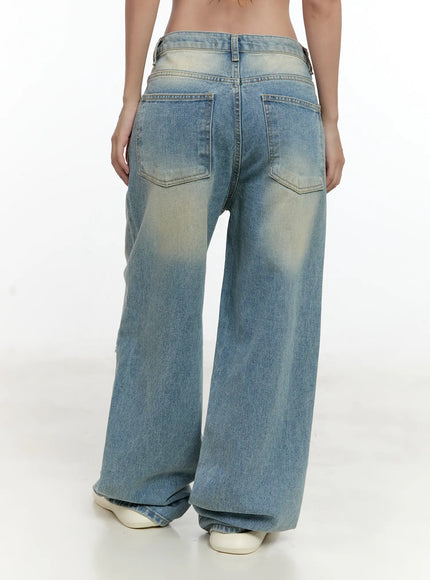 Naeun Distressed Baggy Jeans CL531