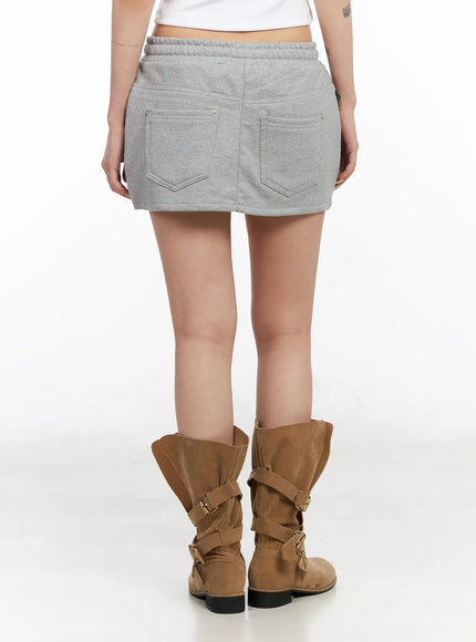 Sweat Denim Mini Skirt CM517