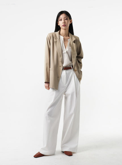 Baggy Cotton Tailored Pants IA325