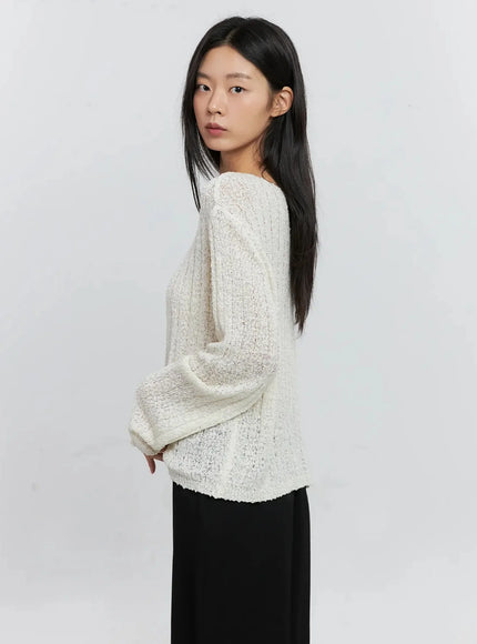 Cozy Boatneck Long Sleeve Sweater IS515