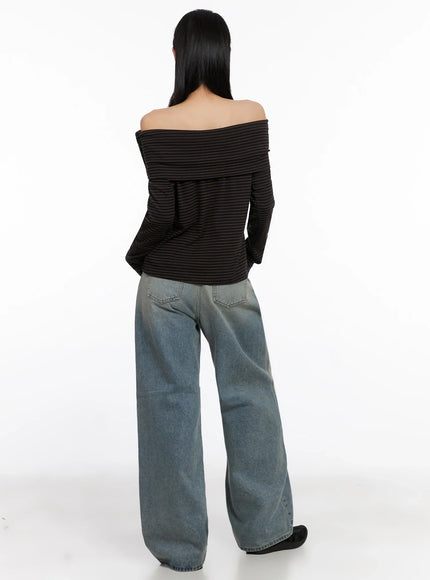 Elani Light Washed Wide Leg Jeans IS508