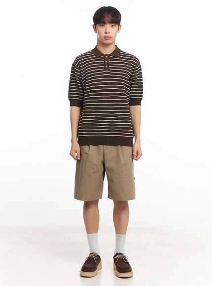 mens-roll-up-cotton-shorts-dark-beige-ia518