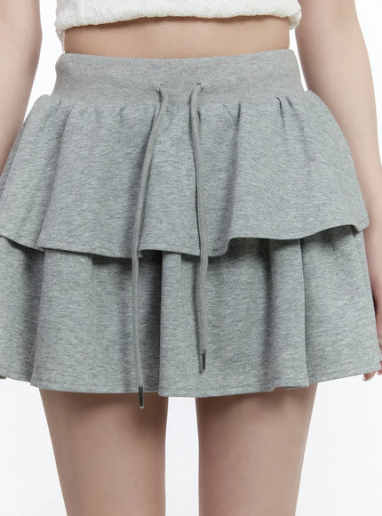 Layered Ruffle Mini Skirt CA501