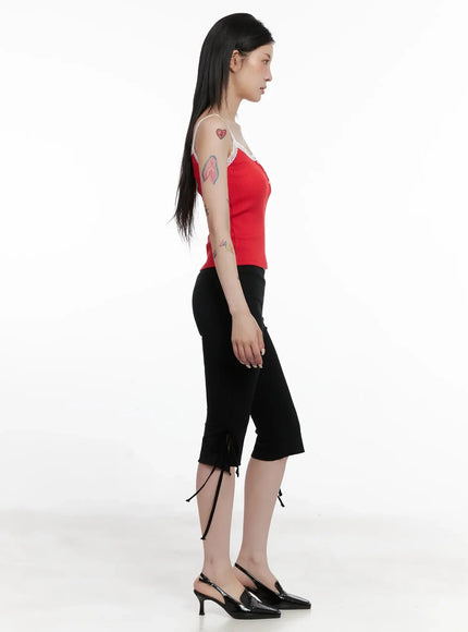 Lace Trim Tank Top IS508