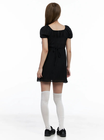 shirred-puff-sleeve-mini-dress-cl510
