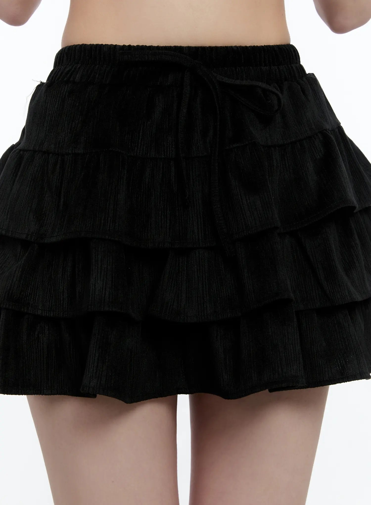 layered-velvet-mini-skirt-cn517