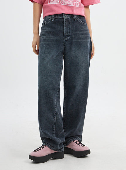 Straight Leg Baggy Jeans CJ318