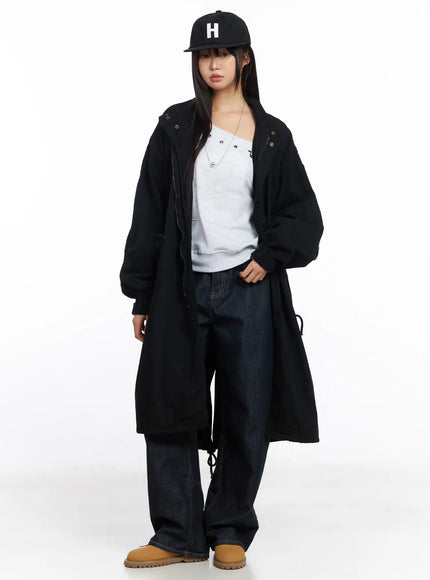 Oversized Safari Casual Trench Coat CF504