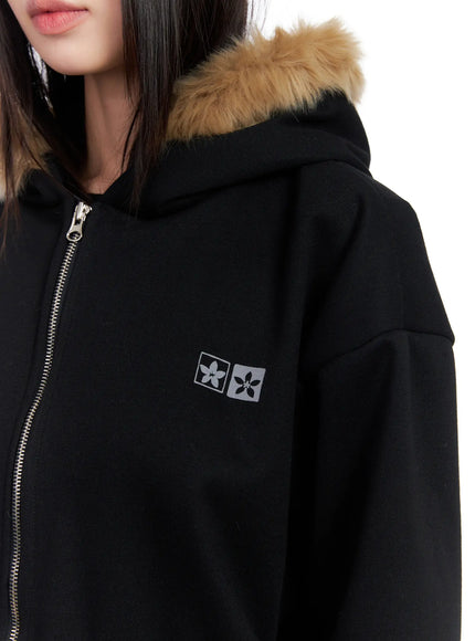 oversized-faux-fur-trim-hoodie-cn521