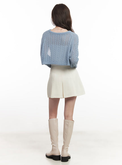 Cable Knit Bolero Cardigan CA502