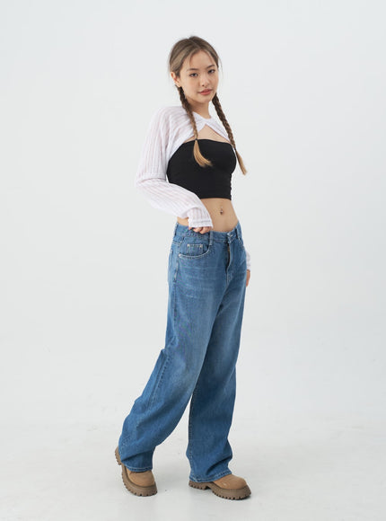 Wide Leg Denim Pants CJ13