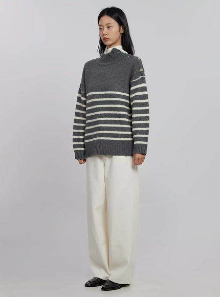 shoulder-cutout-striped-knit-sweater-id504