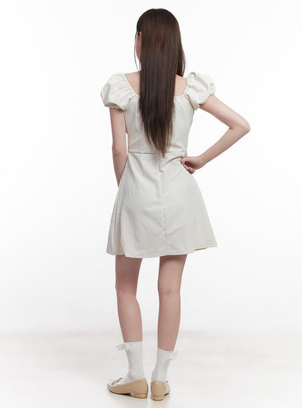 puff-sleeve-shirring-mini-dress-cy515