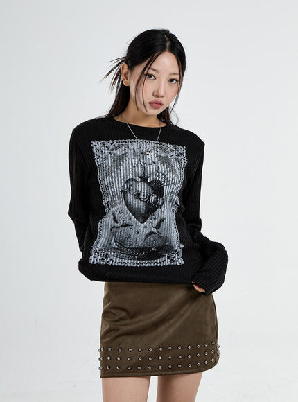 Round Neck Printed Knit CO07