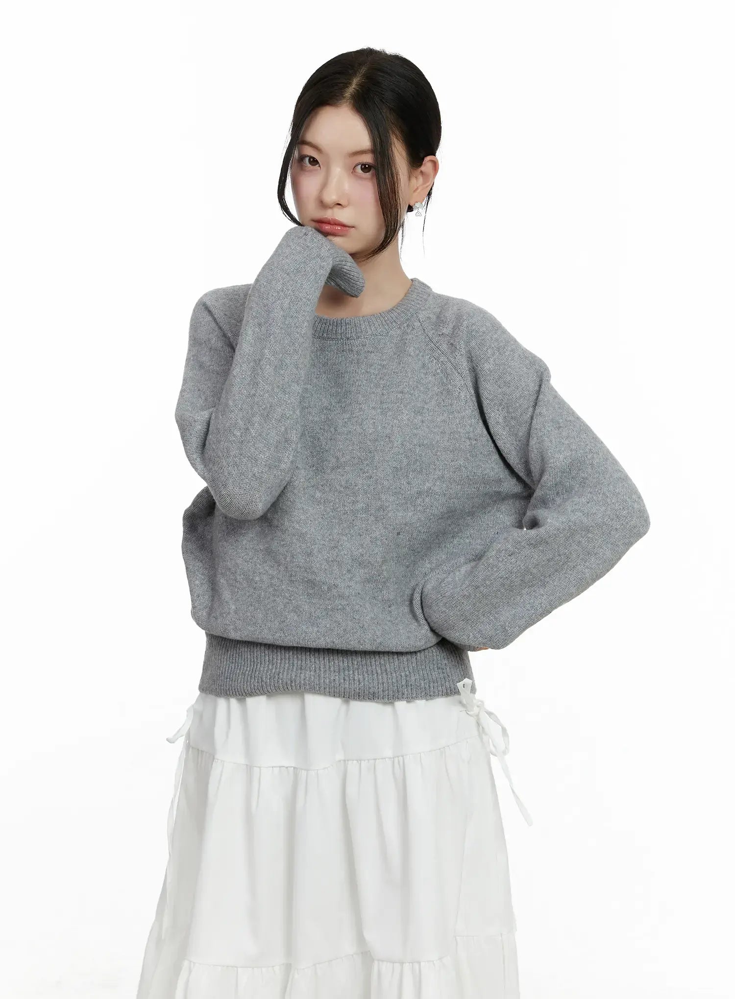 classic-loose-fit-sweater-f502 / Gray