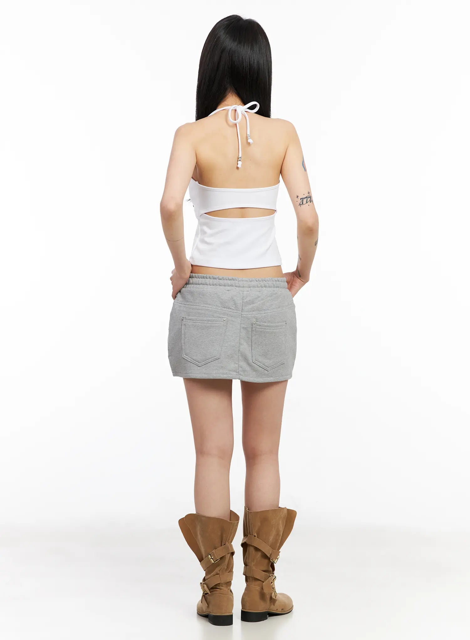 Sweat Denim Mini Skirt CM517