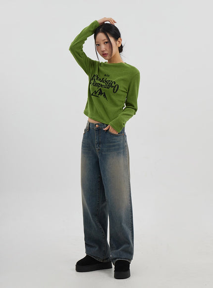 Baggy-Jeans mit mittlerer Leibhöhe Unisex CJ330