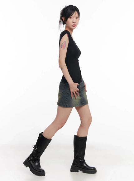 slanted-button-low-rise-denim-skirt-ic503