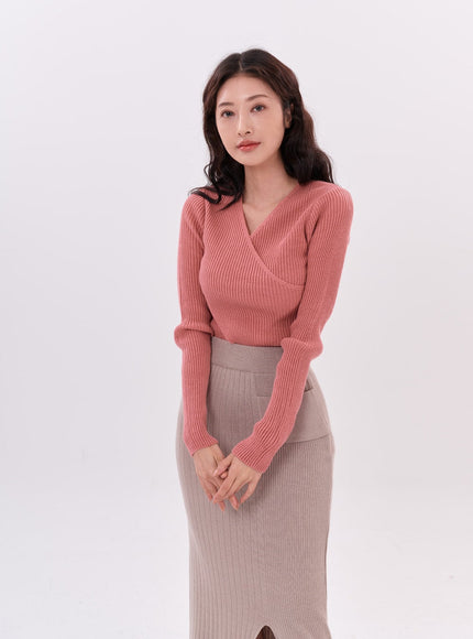 Bending Slit H-Line Long Skirt IS15