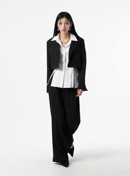 Jacket And Tailored Pants Set IA325