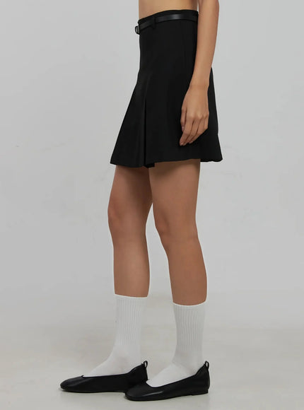 Pintuck Mini Skirt IJ508