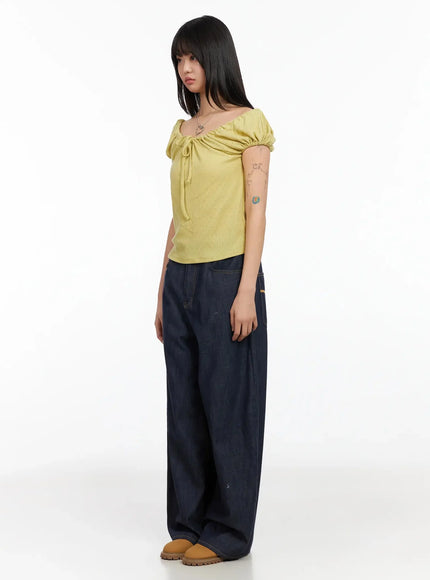 eyelet-ruched-off-shoulder-top-ia523