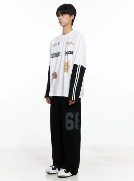 Men's Number Graphic Sweatpants IO516
