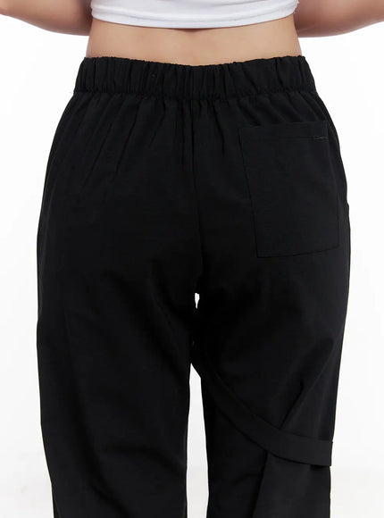 Utility Buckle Flare Pants CL518