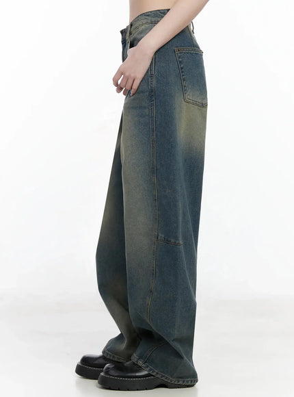 tata-vintage-dark-blue-washed-wide-leg-jeans-ij528