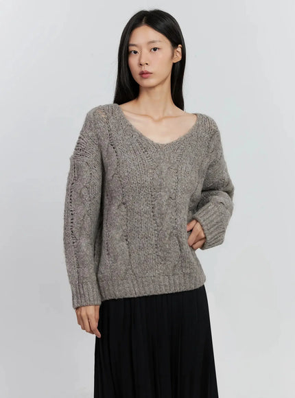 cable-knit-v-neck-sweater-is516