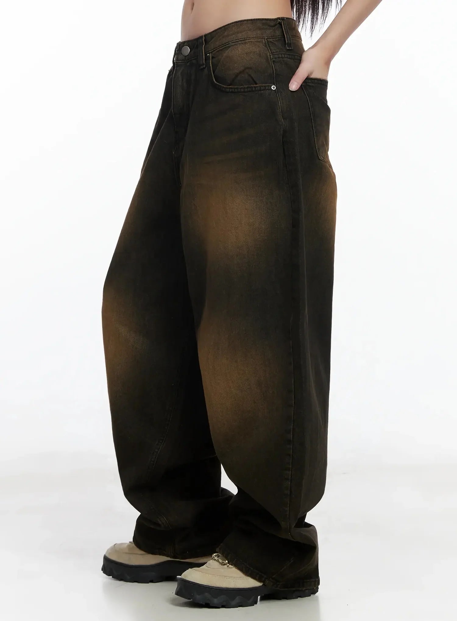 Alayna Vintage Wash Baggy Jeans IM502