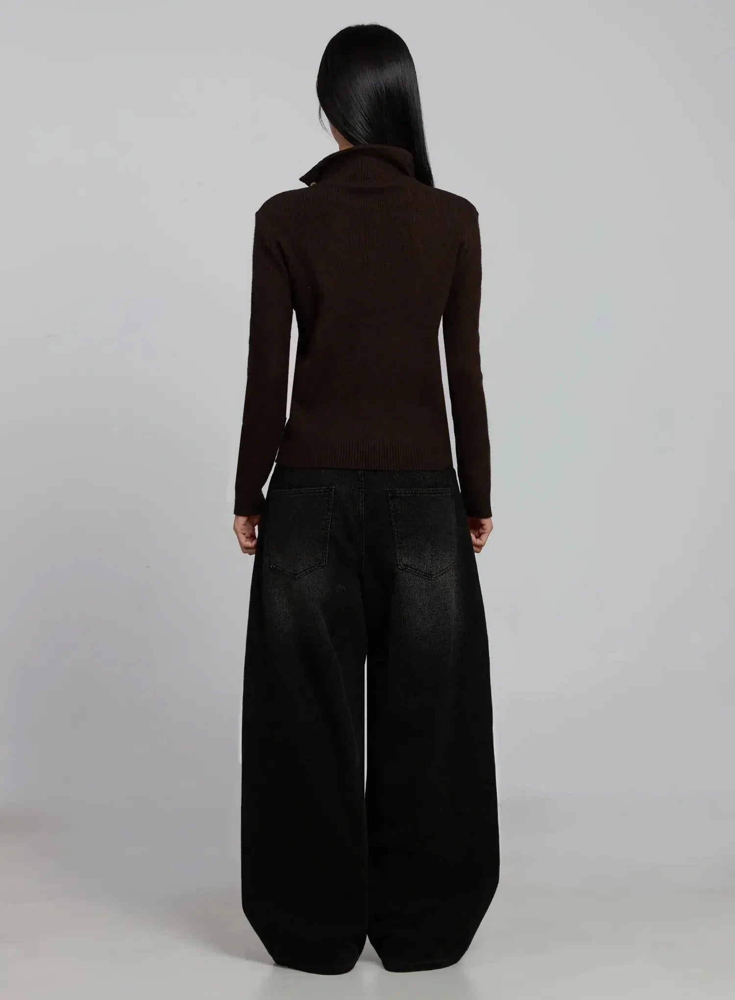 Button Detail High Neck Sweater IM520