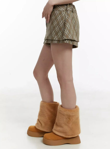 checkered-pleats-skort-ij521