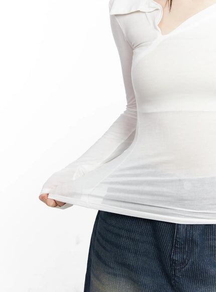 asymmetrical-collar-slim-fit-long-sleeve-top-cg526