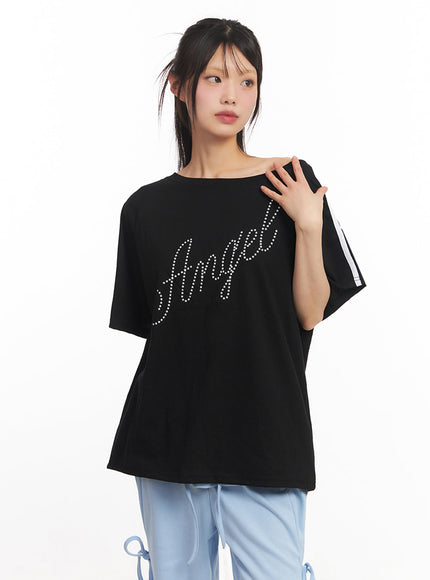 angel-stud-one-shoulder-stripe-t-shirt-iy502