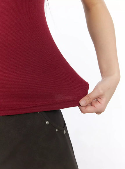 Basic Stretchy Ribbed Tank Top IM530