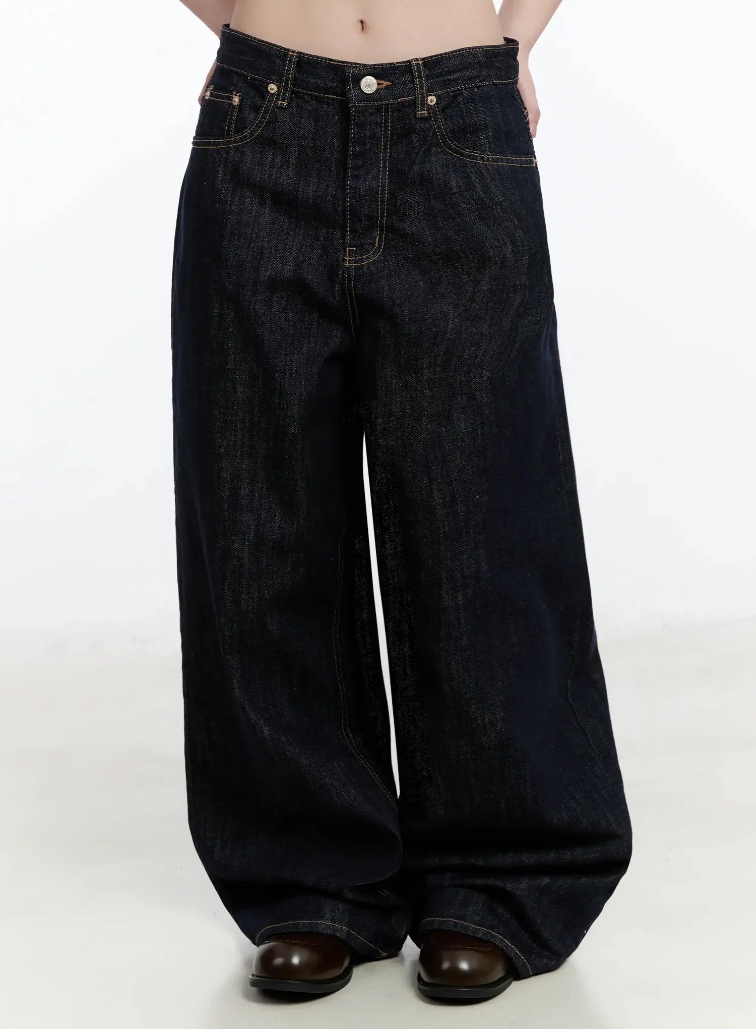 Dallas Dark Washed Wide Leg Jeans IM519