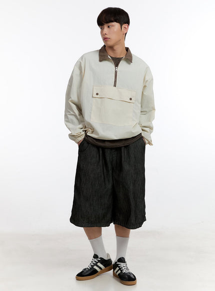 Men's Two-Tone Anorak Jacket IA507