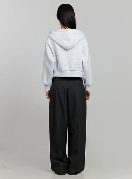 Relaxed Fit Wide-Leg Trousers IJ502