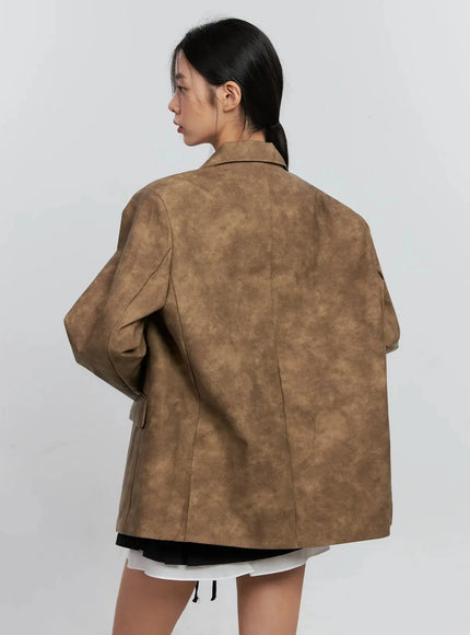 Matte Faux-Leather Jacket IS516